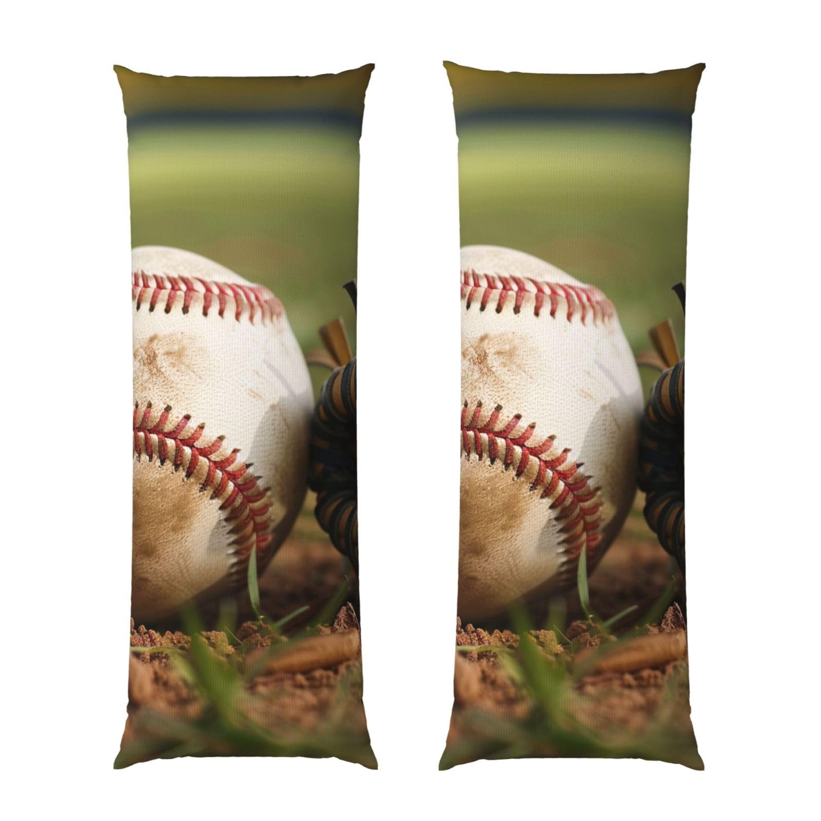 Body Pillow Cover 20x54 Inch, Baseball Print Long Lumbar Pillow Case with Zipper Long Body Pillowcase Decorative for Bed Sofa Bedroom