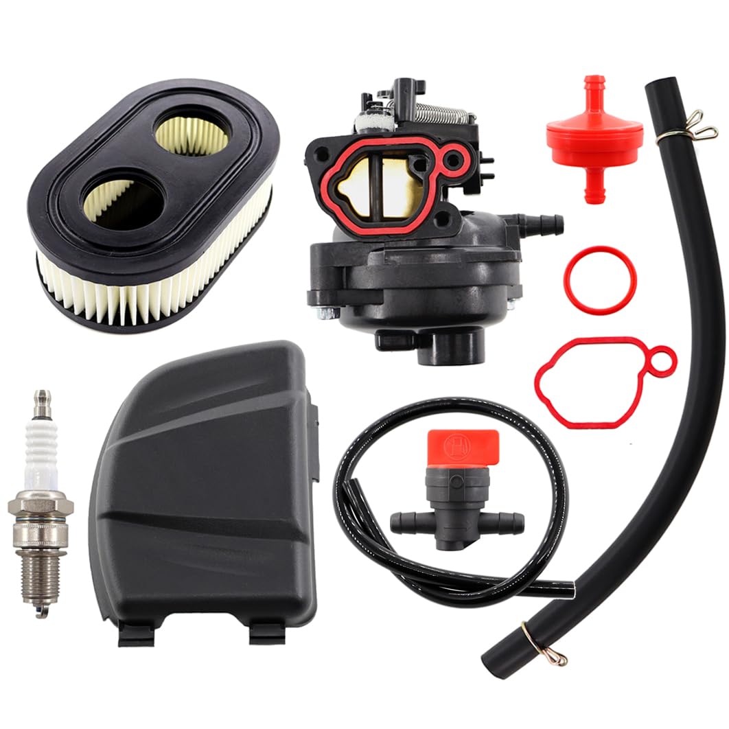 MCHNIC Carburetor & Air Filter Cover Kit for 799584 Briggs & Stratton 550EX 625EX 675EX 725Exi 093J02 09P702 103M02 104M02 TB110 TB200 Engine, 550EX 140cc 150cc 163cc, Craftsman M110 M220 Lawn Mower