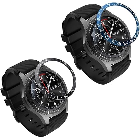 Amazon.com: MoKo - 2 anillos de bisel compatibles con Samsung Gear S3/Galaxy  Watch de 1.811 in, bisel adhesivo para reloj inteligente de acero  inoxidable antiarañazos para Samsung Gear S3/Galaxy Watch de 1.811 in :