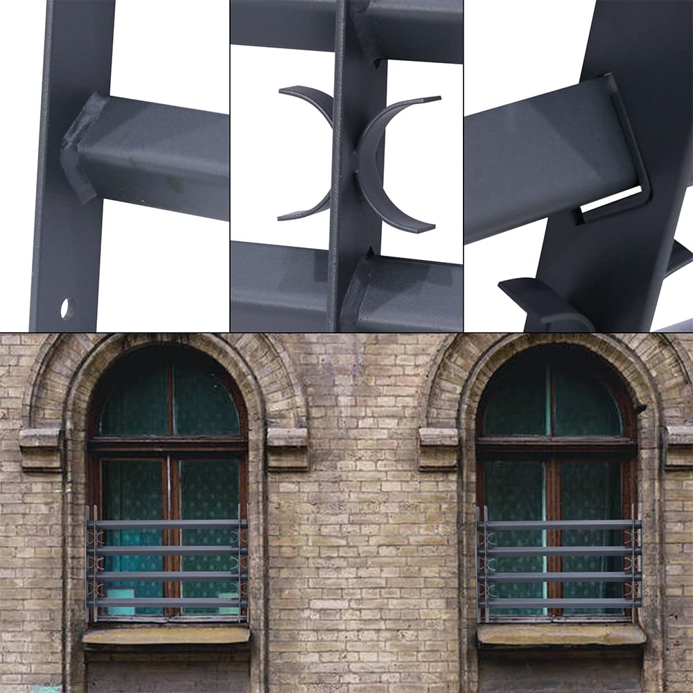 Mucola Fenstergitter Einbruchschutz ausziehbar 45x100-190 cm Silber | Sicherheitsgitter aus verzinktem Stahl, Breite anpassbar, inkl. Montagematerial und Anleitung, für Wohnhaus und Büro