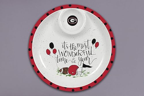 Magnolia Lane Georgia Bulldogs - Tazón de melamina con chip y dip