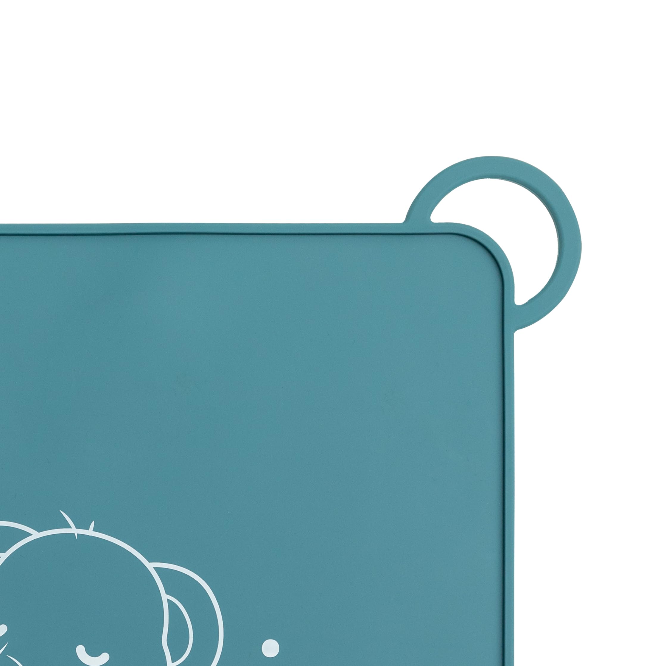 Mr. Wonderful - Salvamantel individual de silicona para bebés - Elefante azul - Fabricado en silicona - Libre de BPA, PVC, BPS y ftalatos - Enrollable