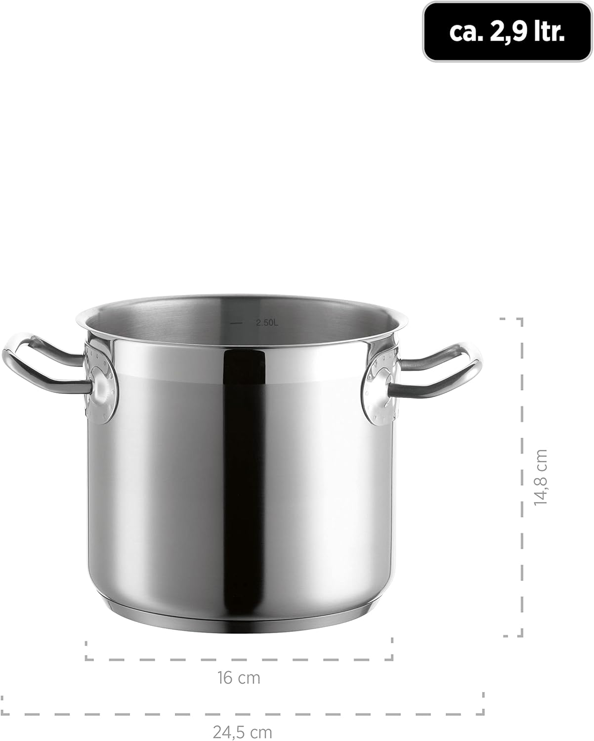 Professional 16 cm Stainless Steel Vegetable Pan Plus Lid