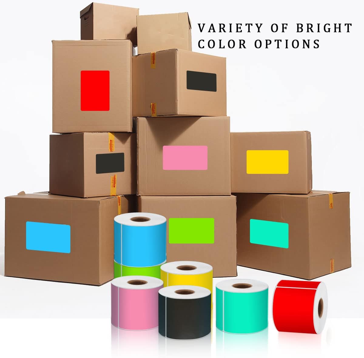 PARLAIM 3 X 5 Inch Rectangle Adhesive Color Coding Stickers,Square Aqua Inventory Stickers -250 Per Dispenser Box - Image 7