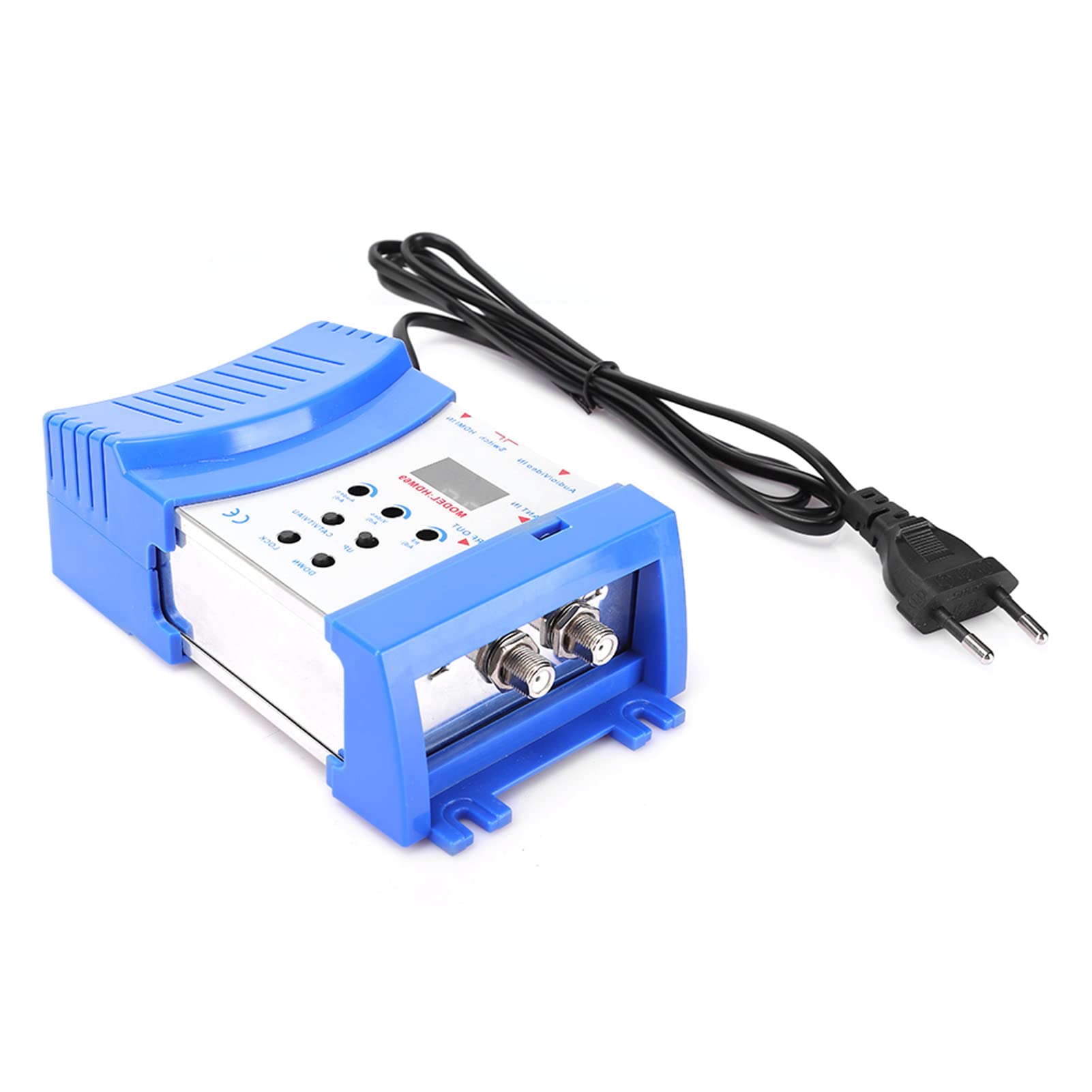 Modulator, Adjustable Output Level Portable Modulator, VHF/UHF Digital for TV EU Plug HD Modulator AV to RF Convert