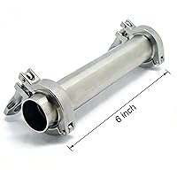 Vista 2 de QiiMii Tubo de cámara de vacío de acero inoxidable 304, longitud de 6" (1.59 oz de peso)