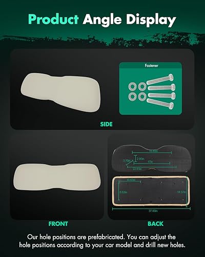 Miniatura 3 de SCITOO Conjunto de respaldo de asiento delantero para Club Car DS 2000.5-up carrito de golf, cojines de reemplazo de estilo de fábrica