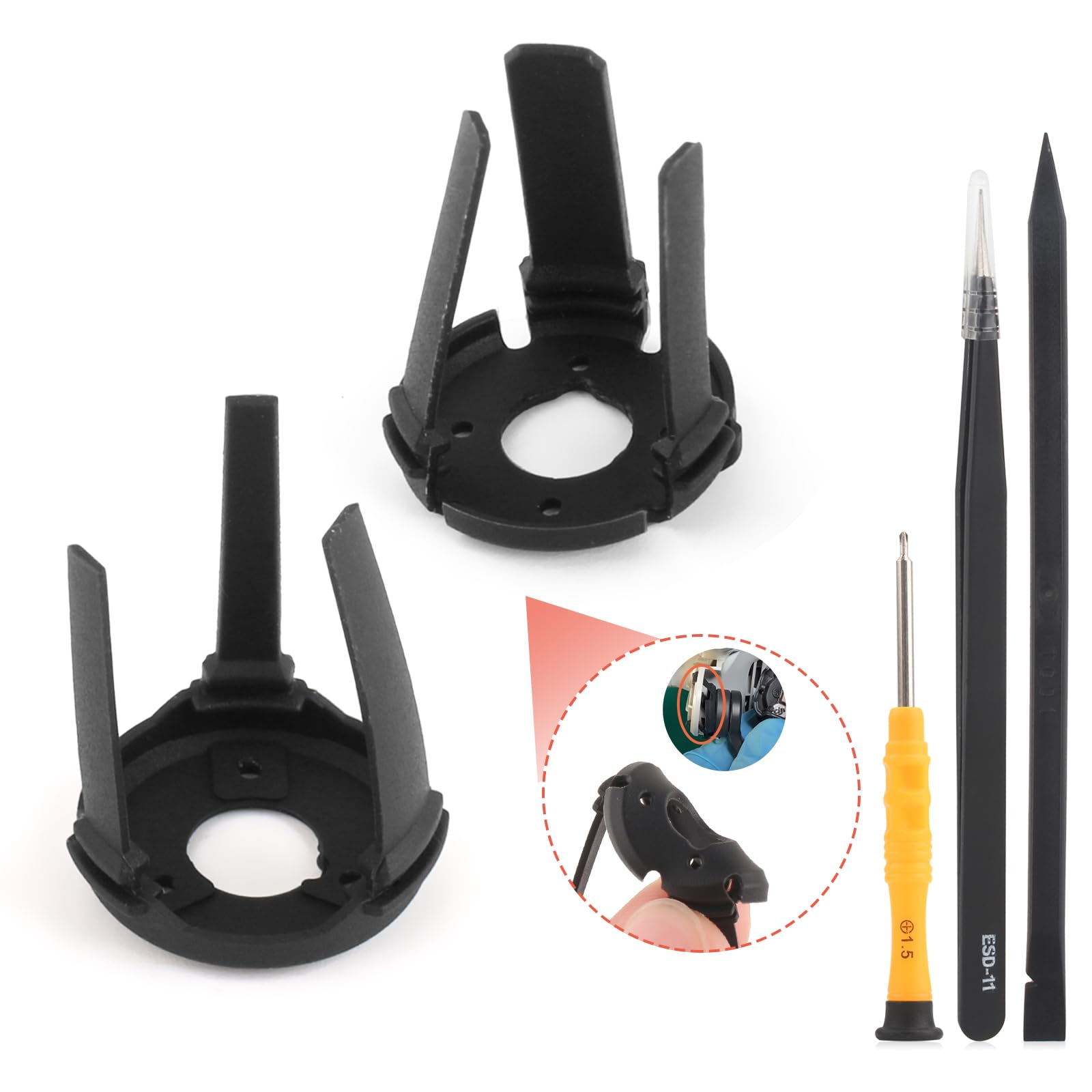 Amortiguadores de Goma para dji Mini 3 Estilo Largo Cardán de Cámara Cojín de Amortiguación para dji Mini 3 Pro Drone Piezas de Reparación con Herramientas(Lzquierda/Derecha Estilo Largo)