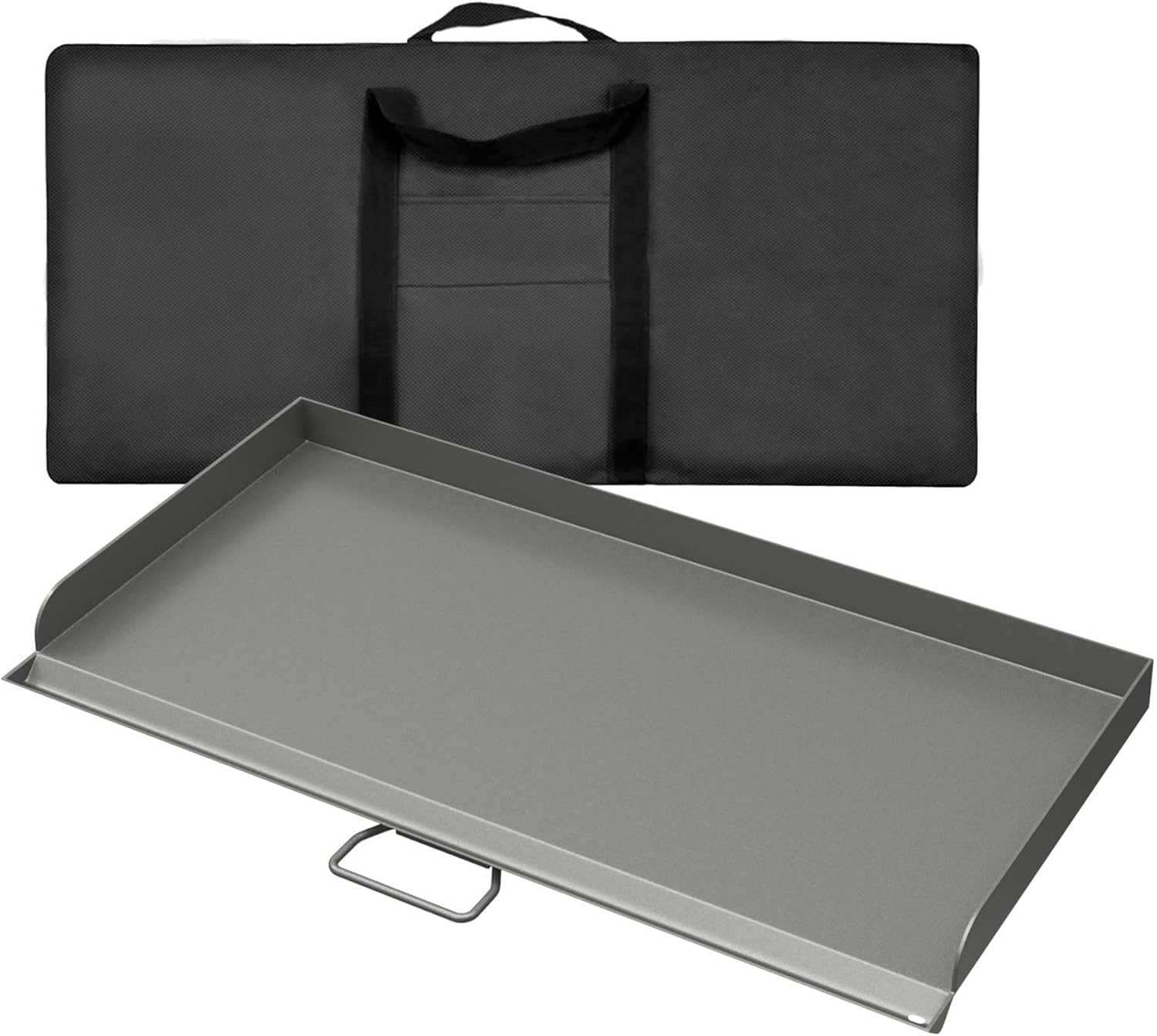 14'' x 16'' Professional Flat Top Steel Griddle with Carry Bag for Camp Chef Grill Pro 60x EX60B EX60P EX60PP EX60LW EX90LW EX280LW and Most of 1/2 Burners Camp Propane Stove Grill