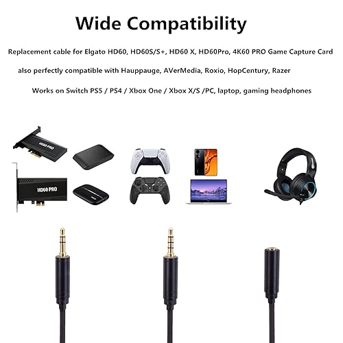 Miniatura 4 de Sqrgreat Cable HD60 Pro Chat Link compatible con Elgato HD60 HD60SS HD60 X HD60Pro tarjeta de captura de juegos 4K60 PRO funciona en Switch