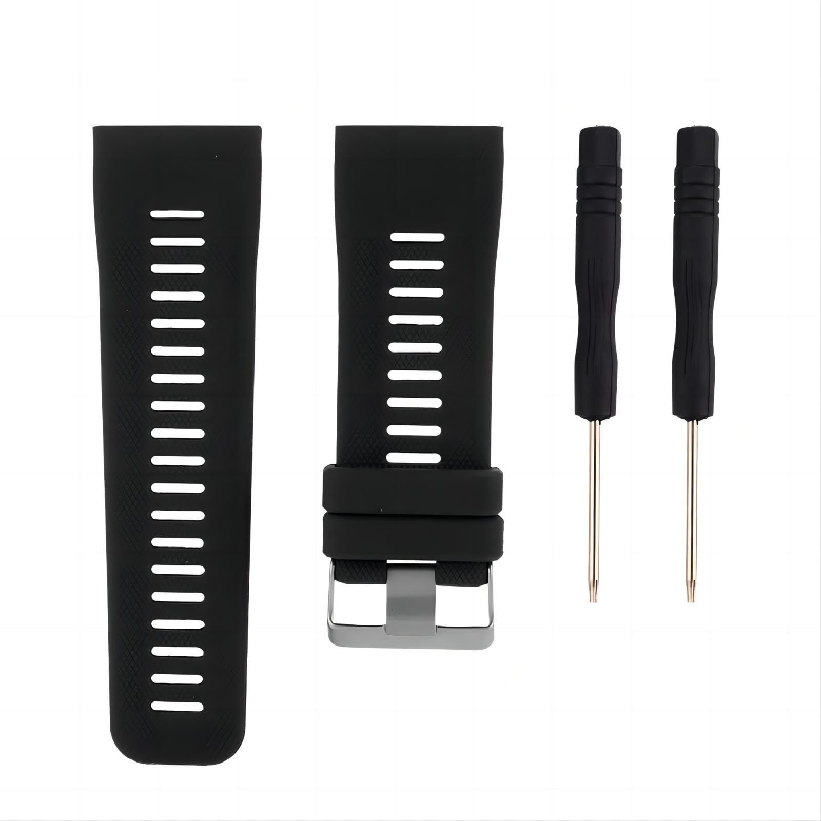 VIFERRSmart Watch Bracelet - Silica Gel Watch Strap Replacement Fit for Garmin Vivoactive HR (Black)
