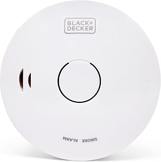 CONNECTED Smoke Alarm. Wireless Interlinked, 10 Year Lithium Battery Smoke Alarm for Home. Easy Install Optical Smoke Detector Fire Alarm. With Test/Silence Button. White.