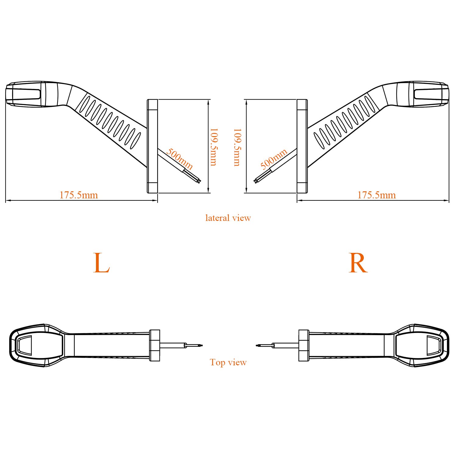LED Caoutchouc Feu de Gabarit Latéral 12V 24V Etanche Feux de Signalisation Latéraux à LED Feu d’Encombrement Lateral Feux de Position pour Remorque Camion Caravane E-Mark R10
