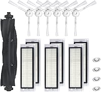 Vista 14 de LICHIFIT Cepillo de rodillo robot de barrido, cepillo lateral, filtro HEPA, trapos de limpieza Peines para 360 S5 S7 Aspiradora Accesorios