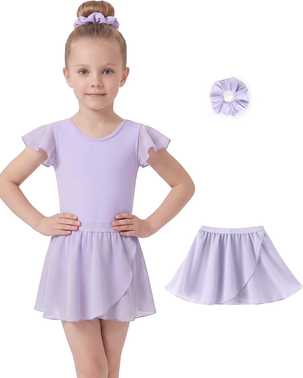 PATPAT Ballet Leotards for Girls with Removable Skirt Ballerina Outfit