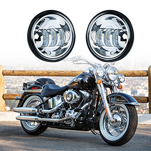Xprite 4.5" Inch Chrome 60W Cree Led Spot Lights 6000k White Passing Lights