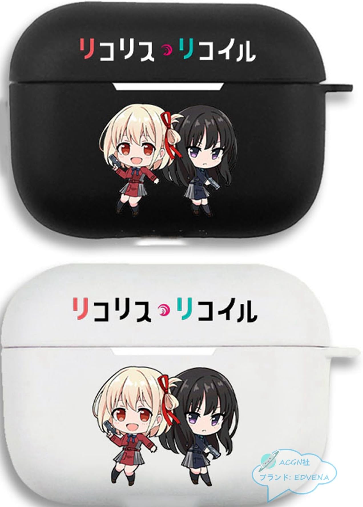 Licorice Recoil AirPods Case, Earphone Case, Chizoku Nishiki, Takina Inoue, AirPods 1/2/3/Pro Case, Protective Case, Wireless Charging Compatible, Mini Box, Full Protection, Fall Prevention, Popular,