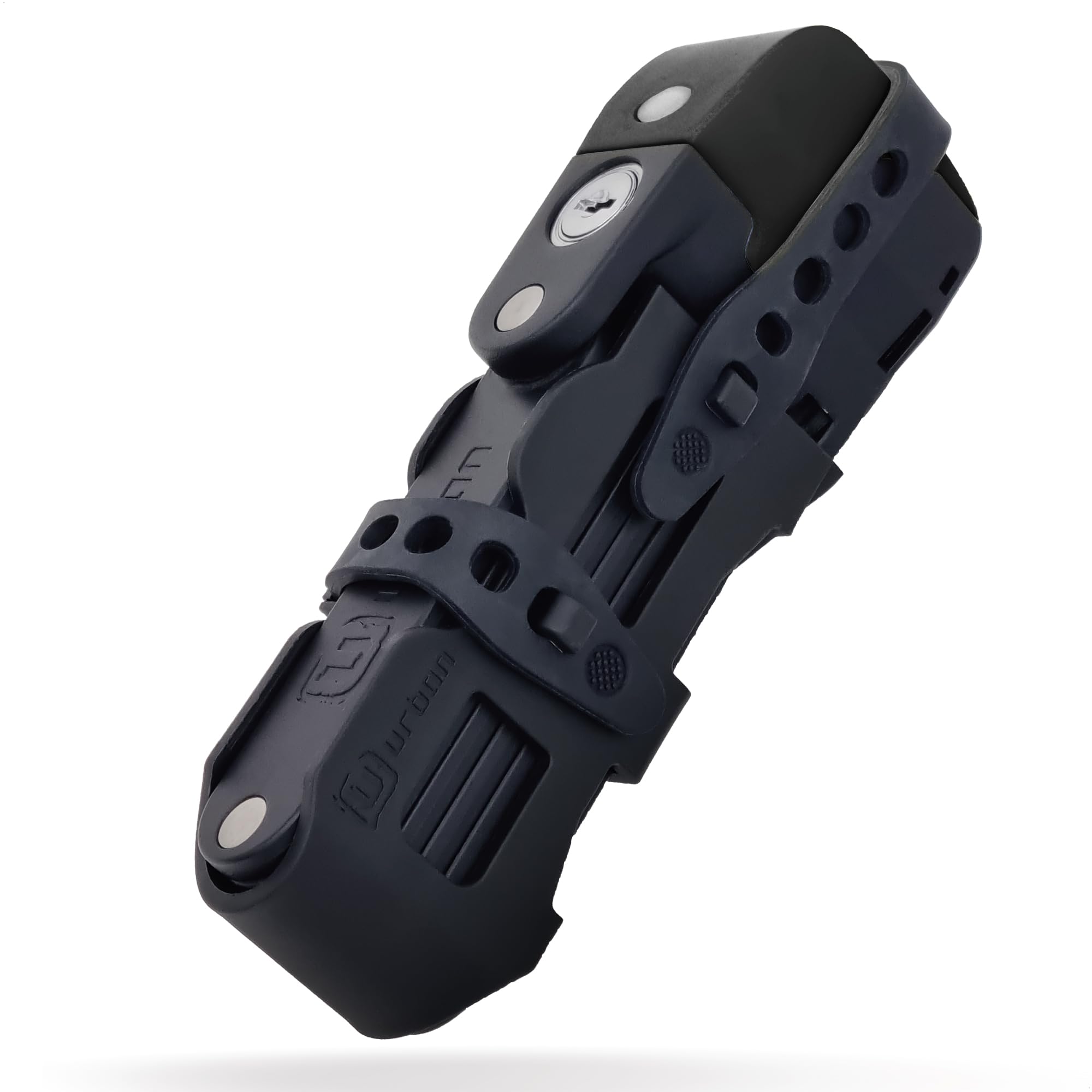 URBAN UR476B Innovatieve Fietsslot Zonder en Met Alarm 120dB Hi-Tech, 2-in-1 Vouwslot voor Fiets, Functionelere Houder en Geluidloos Draagbaar, Opvouwbaar Bike Lock Elektrische Step 90cm