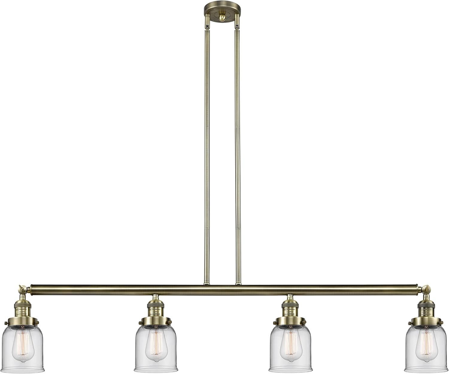 Innovations 214-AB-G52 Four Light Island Pendant from Franklin Restoration Collection 5.00 inches