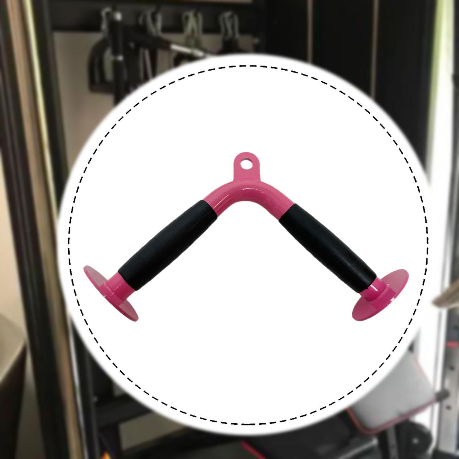 V Bar Attachment Mango de Acero para Entrenamiento de Fuerza con Diseño Antideslizante y Forma Ergonómica Adecuado para Gimnasios en Casa y Centros