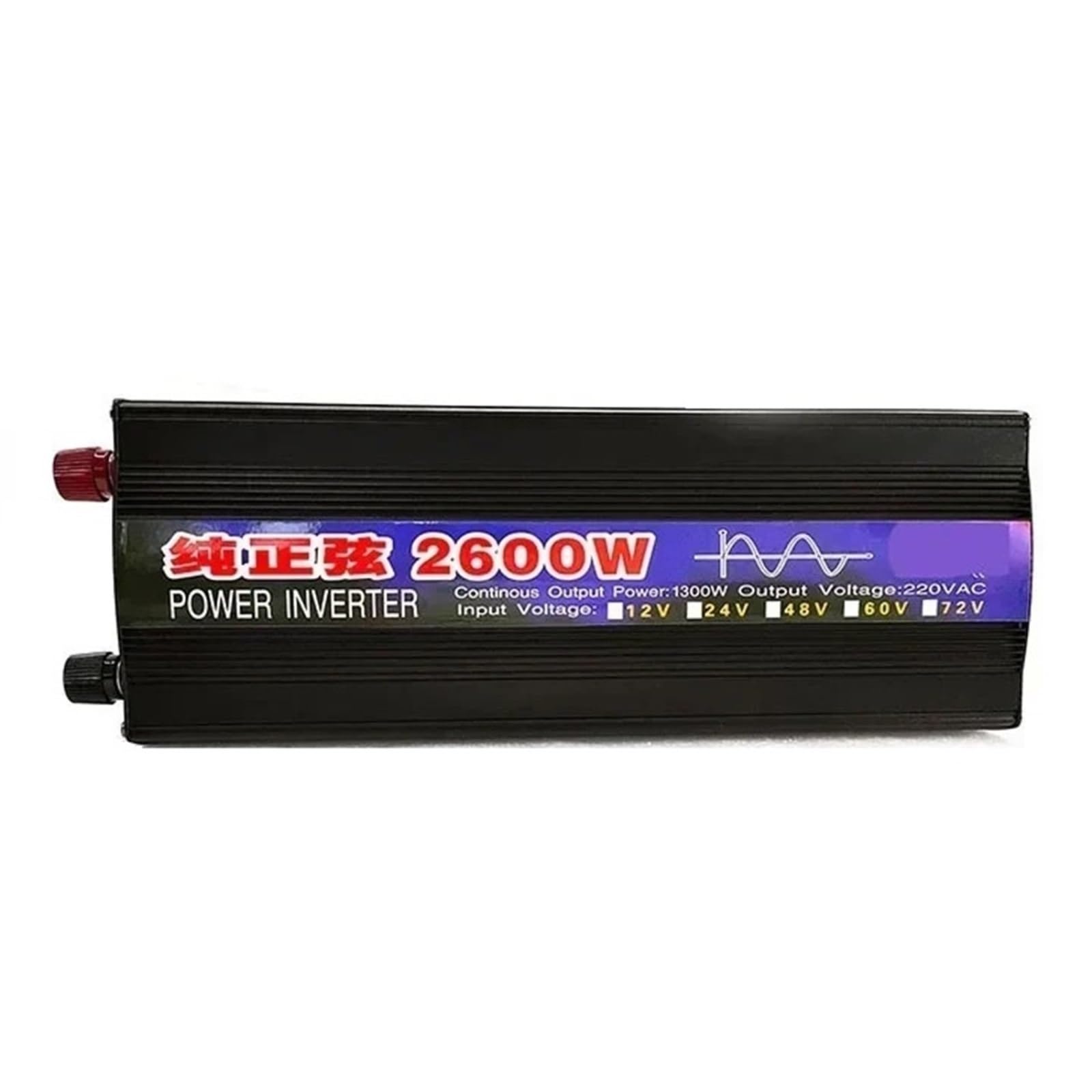 Inverter a Onda sinusoidale Pura da 2600 W/2000 W/1600 W/1000 W, convertitore di Tensione da 12/24/48/60 V, Inverter di Potenza con Display LED (2600 W, 12 V, 50 Hz)