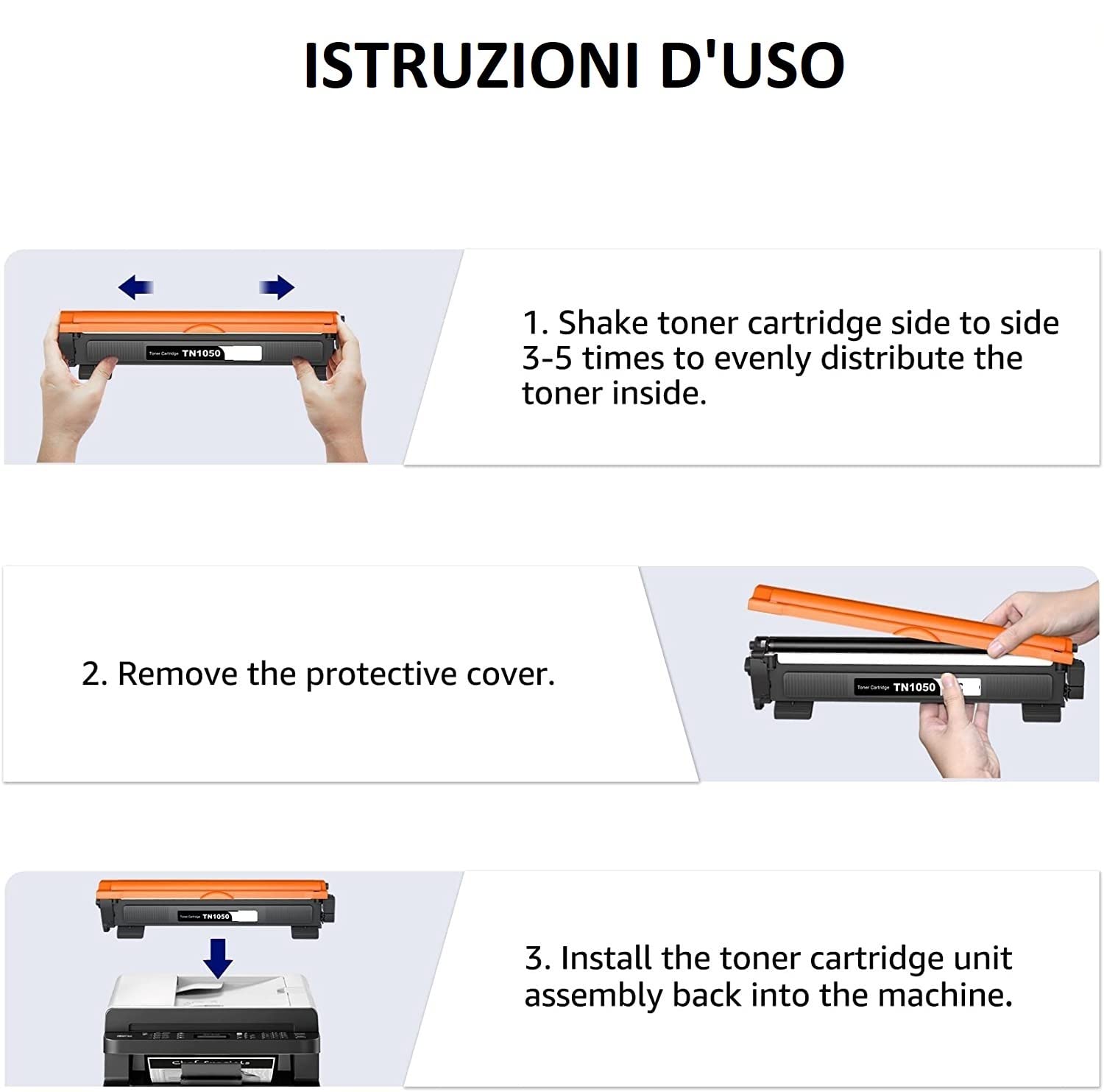 Toner Compatibili per Brother TN1050 TN-1050 cartucce per DCP-1612W HL-1110 HL-1210W HL-1112 HL-1212W DCP-1510 DCP-1610W MFC-1810 MFC-1910W DCP-1512 (Nero, 4-Pack)