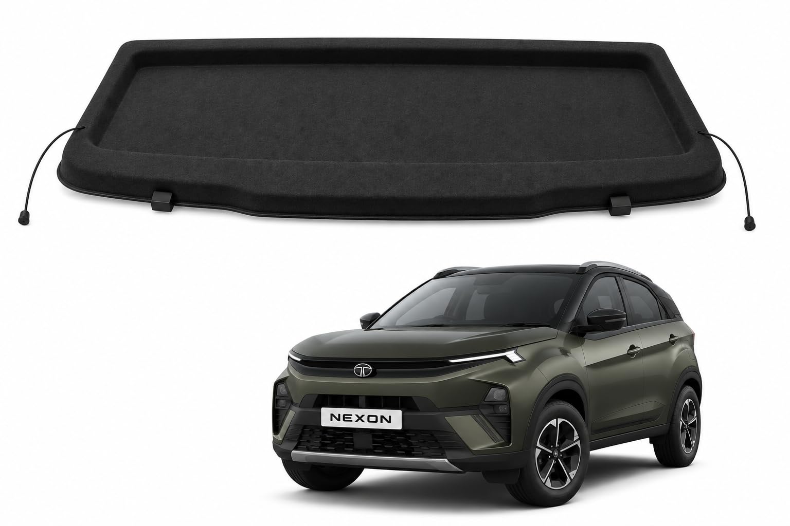 Tata Nexon Injection Moulded Parcel Tray Compatible with Tata Nexon | 2023-Till Date, DIY Fitment, Rear Luggage Tray, OEM Type, Black-image-49