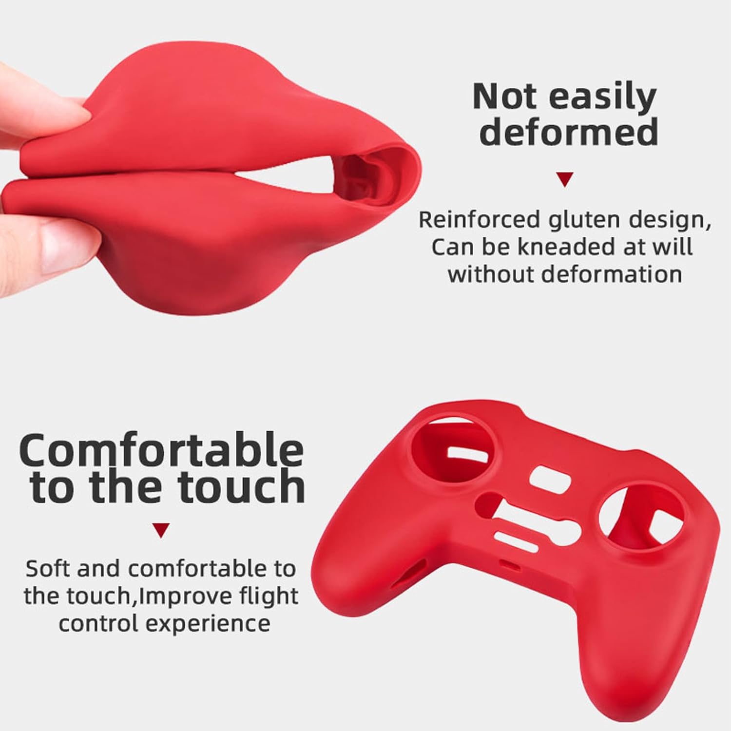 Silicone Protective Case Cover with Adjustable Lanyard Compatible with DJI Avata 2 FPV Remote Controller 3/2 Protector Sleeve Skin Drone Accessories (black)