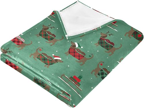 Miniatura 2 de Red Green Plaid Buffalo Blankets & Throws, Comfy Comfy Throws for Travel, Camping, Bed, All Season Use Blanket, 60x90 Inches