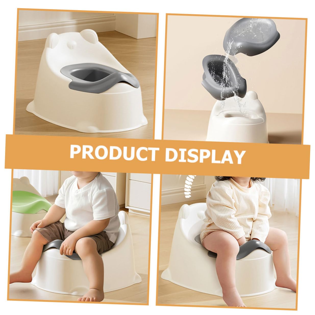 Orinal Adecuado para Entrenamiento de Baño Portátil Asiento de Inodoro Estable y Ligero, Hecho de Plástico para Niños en Casa o Viaje