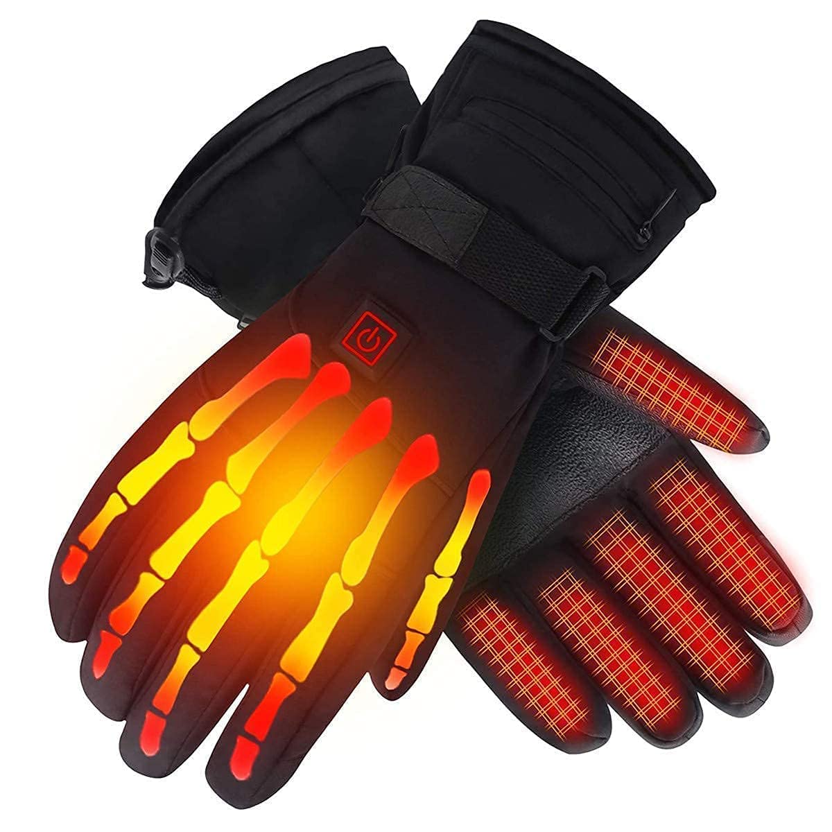 Guantes térmicos eléctricos, Guantes térmicos aislados con Pantalla táctil, Guantes térmicos para esquí de Motocicleta, Guantes Impermeables con 3 Niveles de Calentamiento a baterí