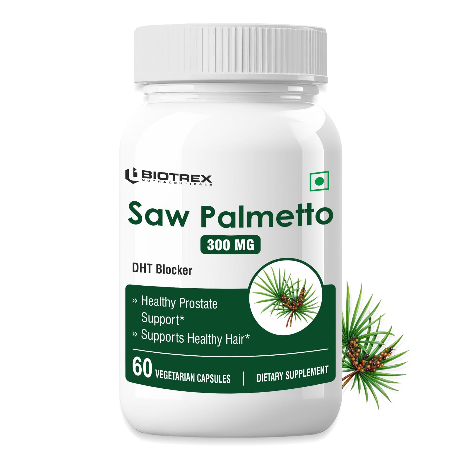 Biotrex Nutraceuticals Saw Palmetto 300mg - 60 Capsules (B0B5GQX3XD) Amazon Price History, Amazon Price Tracker