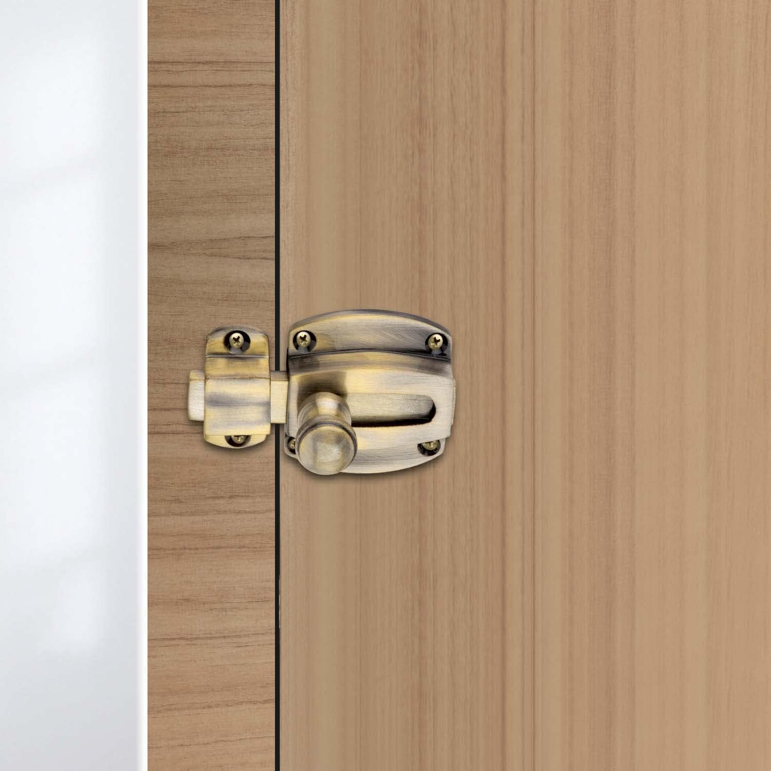 Sardar Brass Antique Door Latch| Baby Latch Lock| Sliding Latch Lock|Tower Bolt for Home, Office, Kitchen, Bathroom