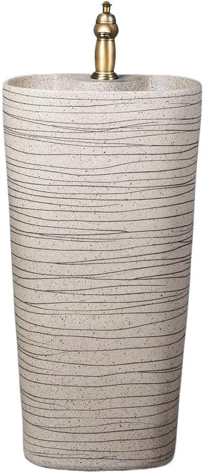 Pedestal Sinks Wash Basin Courtyard Integrated Pool Floor-Standing Bathroom Ceramic Sink (A)