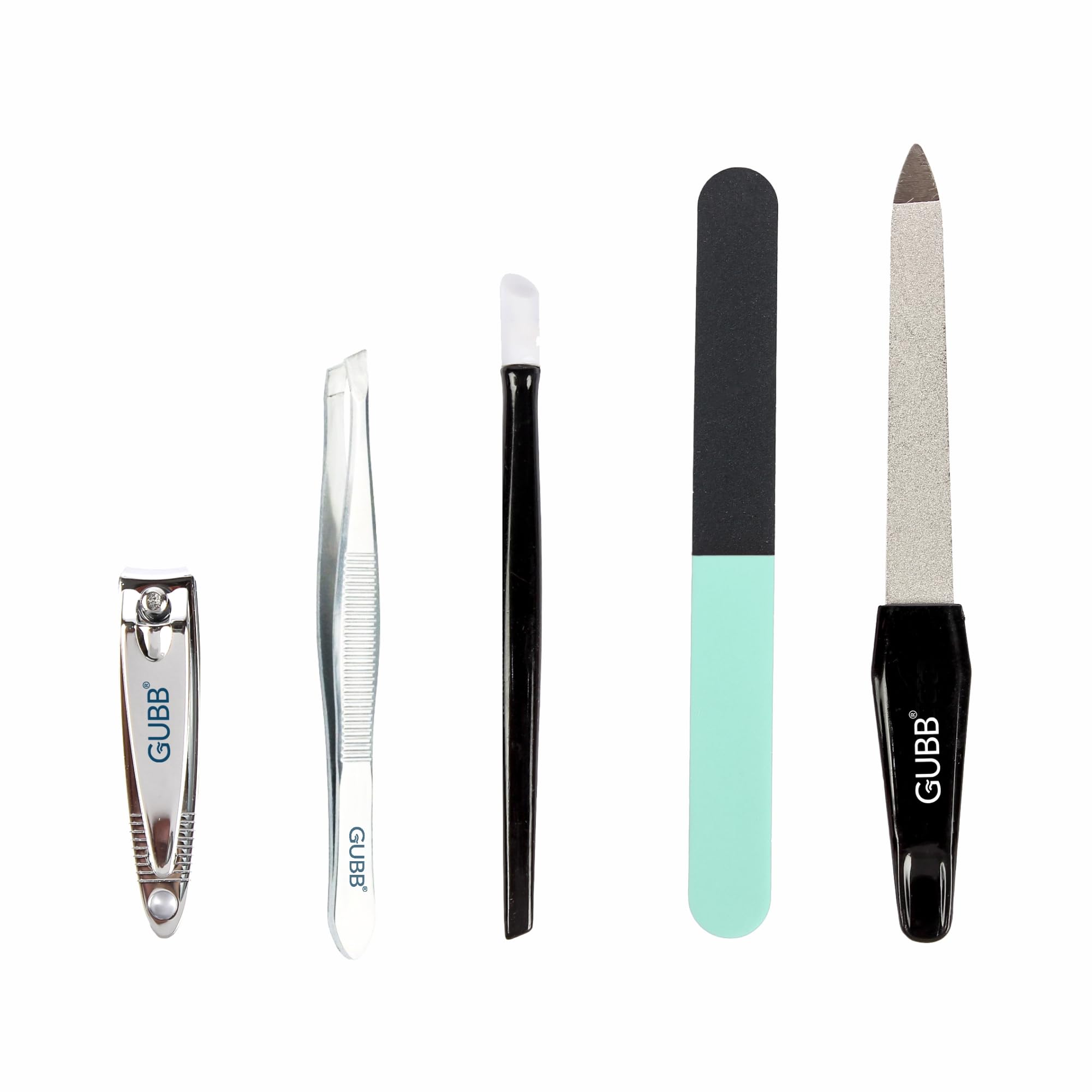 GUBB Manicure Kit - Nail Clipper, Nail Filer, Nail Buffer, Cuticle Remover & Flat Tweezer-image-22