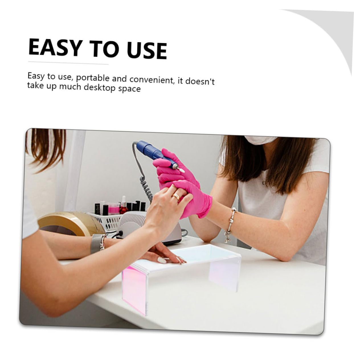 Cuscino Poggia Mano Unghie in Bianco per Manicure Professionale, Pratico e Comodo, Protegge Piano, per Uso in Salone e Casa