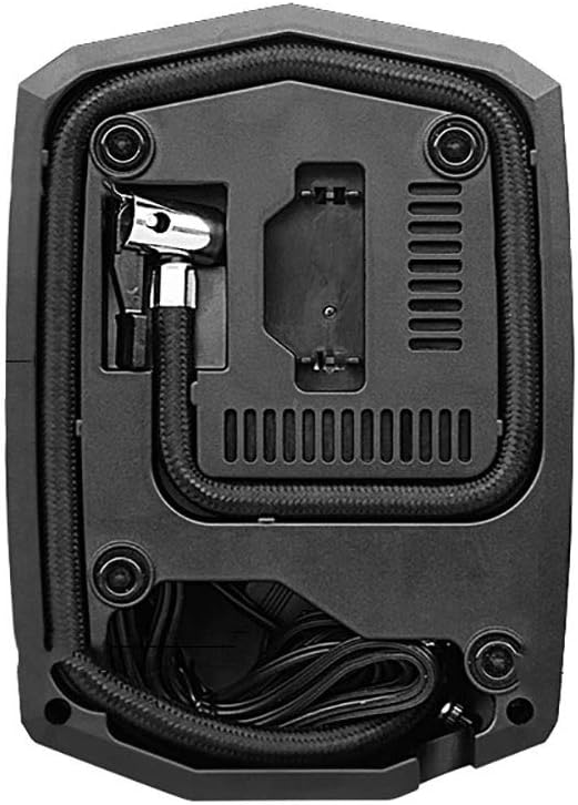 実用的な車の空気ポンプ 緊急LEDライトロングケーブル付きポータブルエアーコンプレッサーポンプ12V DCデジタルタイヤインフレータ