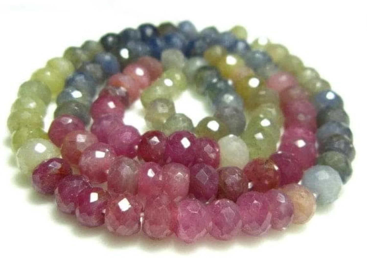 Rondelles saphir multicolore LKBEADS pour éviter les pierres ternes en joaillerie