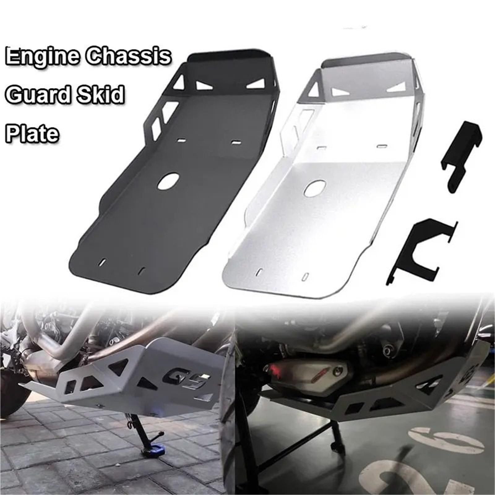 Per Bmw F750GS F850GS ADV 2019-2024 Protezione telaio motore motociclo Piastra paramotore Copertura della pancia copertura motore Base del Motore(2019-2020 Black)