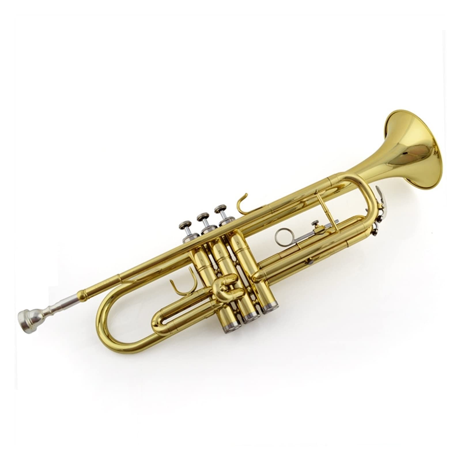 Standardowy Instrument Trąbkowy Złoty/srebrny B-płaski Profesjonalny Mosiężny Trąbka Studencka Standardowa Trąbka Student Trąbka (Color : 01)
