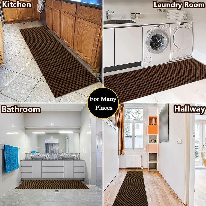 Miniatura 6 de ALTRUISTIC Alfombra antideslizante de 3 x 8 pies, tamaño personalizado, tapete de pasillo para interiores y exteriores, para piso, entrada, cocina,