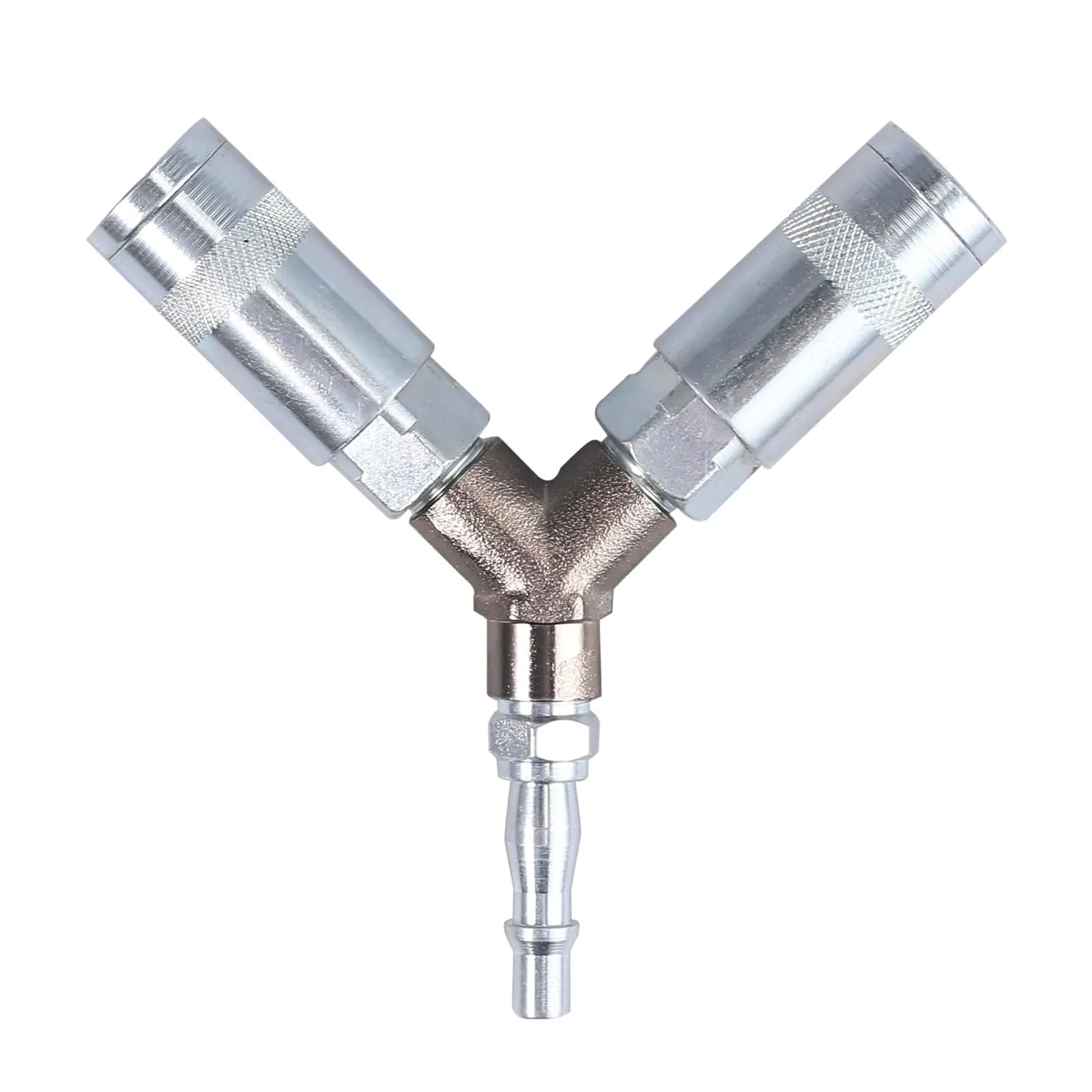Anhoer 1/4" BSP Airline Hose Connector 3 Way Quick Release Connectors Y Splitter Airline Coupling Air Line Fittings Male/Female Thread Quick Release Coupler for Air Lines & Tools