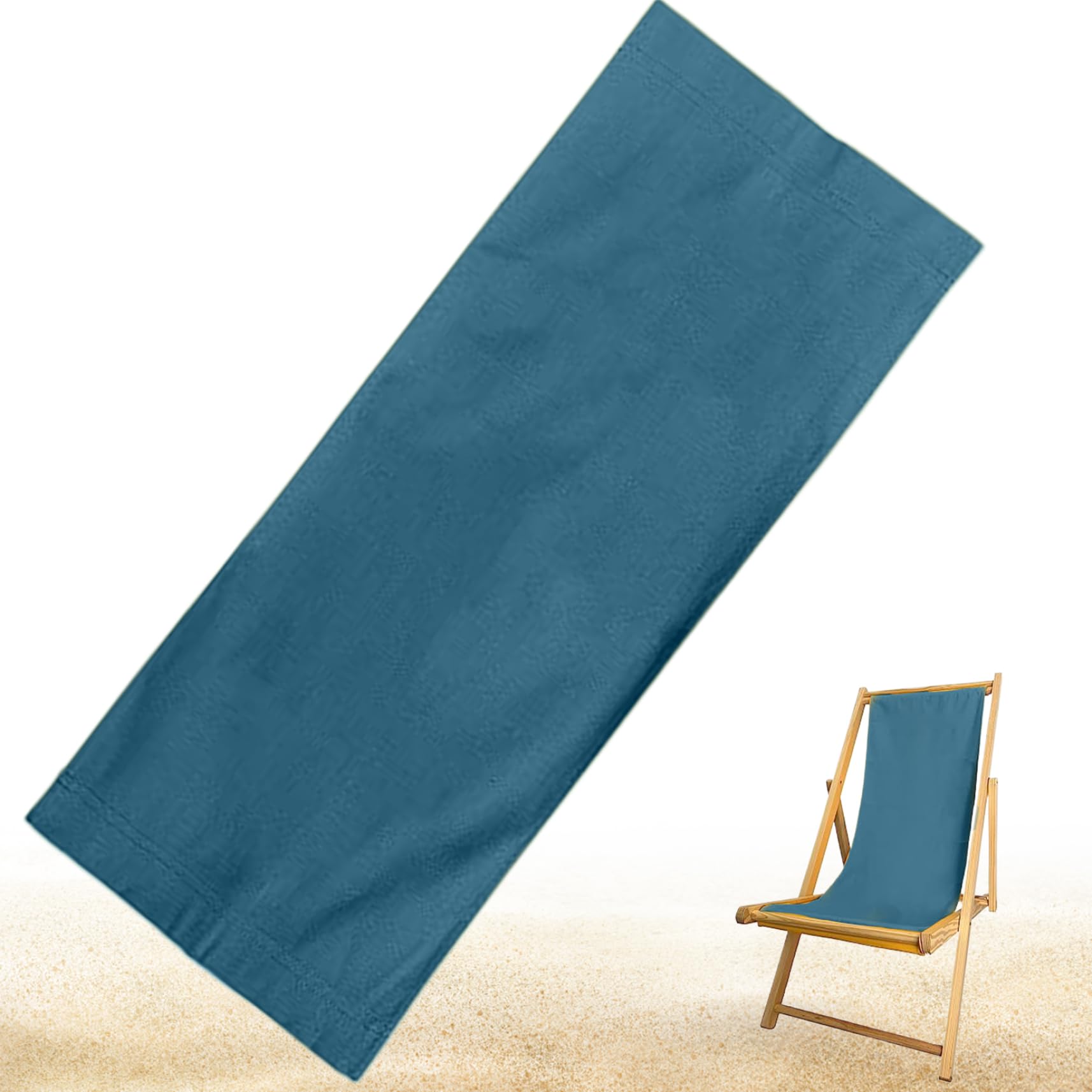Odoukey 45x17 Canvas Sling Chair Replacement Fabric, Heavy Duty Patio Chair Replacement Fabric for Lounge Beach Sling Reclining Beach Green
