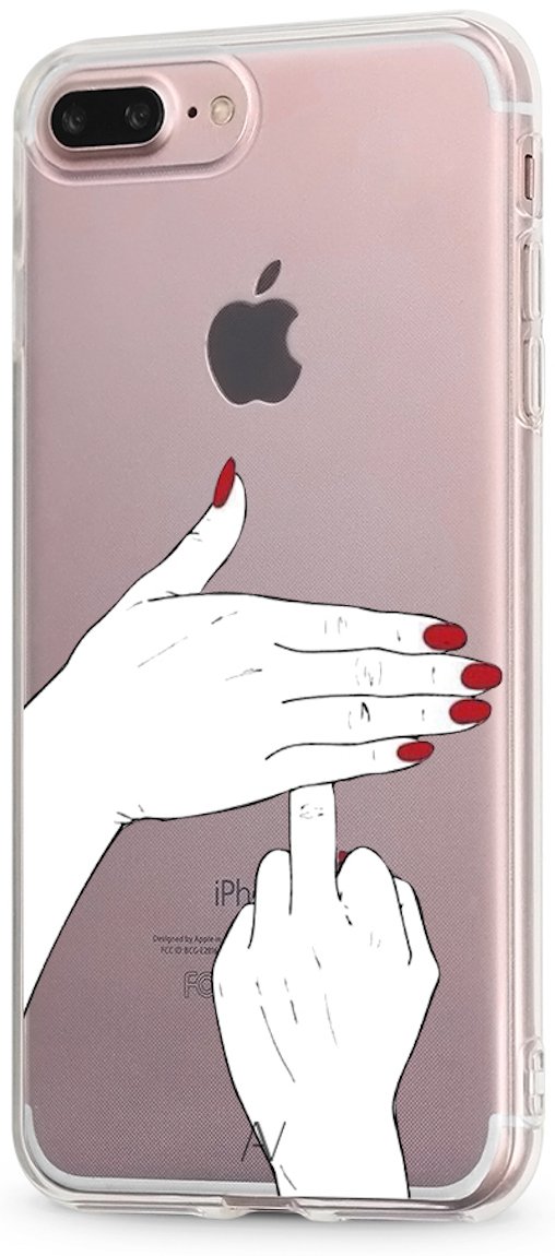 Custodia AVANA Trasparente Per IPhone 7 Plus E 8 Plus | Cover TPU Morbida Con Retro Rigido | Angoli Rinforzati E Supporto Ricarica Wireless