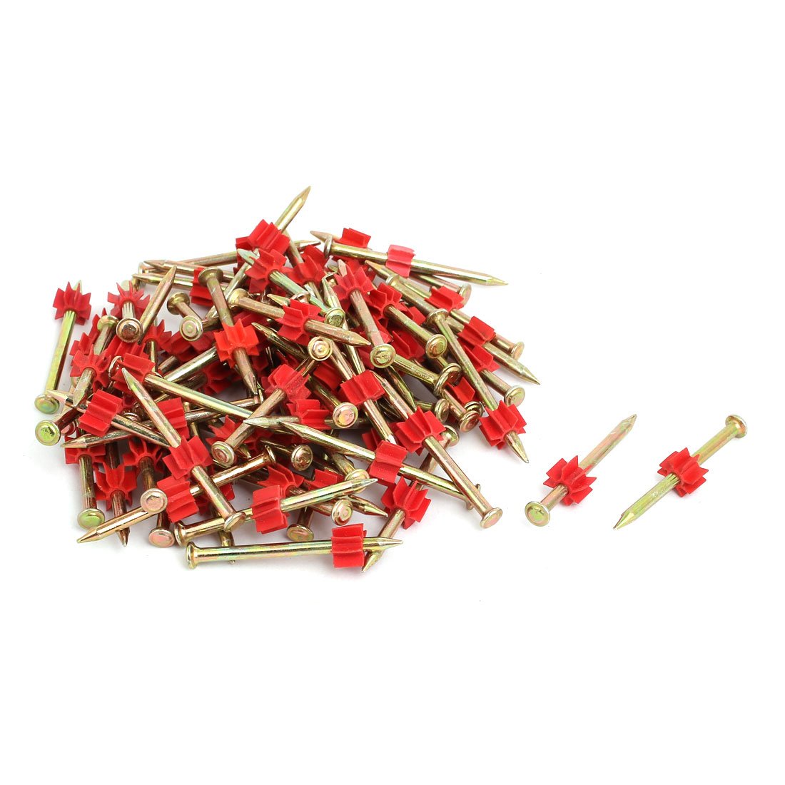 Aexit 45mm Long Fastener 2.8mm Shaft Carbon Steel Hammer Driver Fastener Cement Nail 80pcs Model:99as577qo383