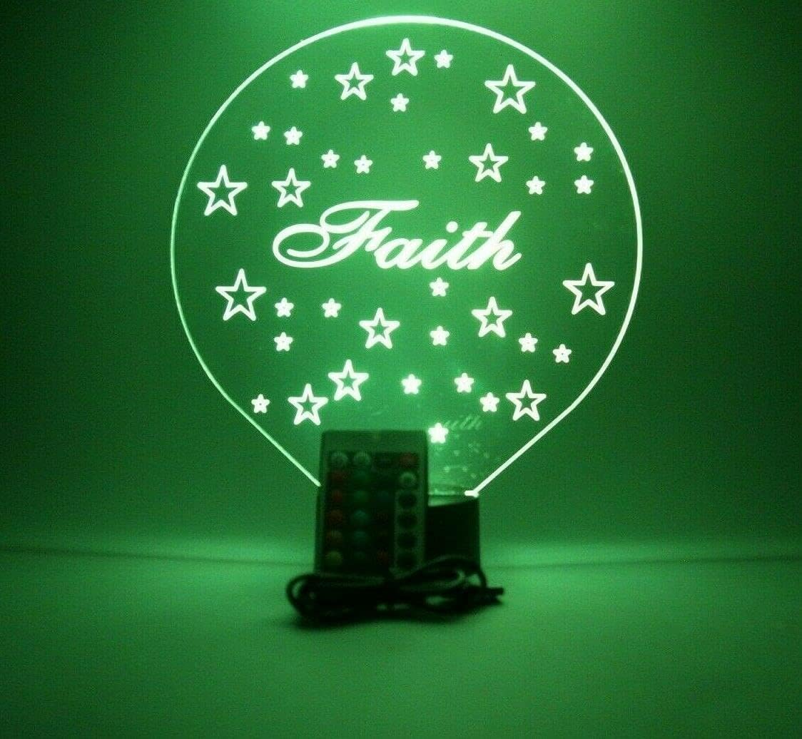 Twinkling Stars Twinkle Night Sky Night Light Up Table Desk Lamp LED Personalized Free Engraved, It's Wow, with Remote, 16 Color Changing Options, Sweet Dreams Girls Boys Room Decor Gift