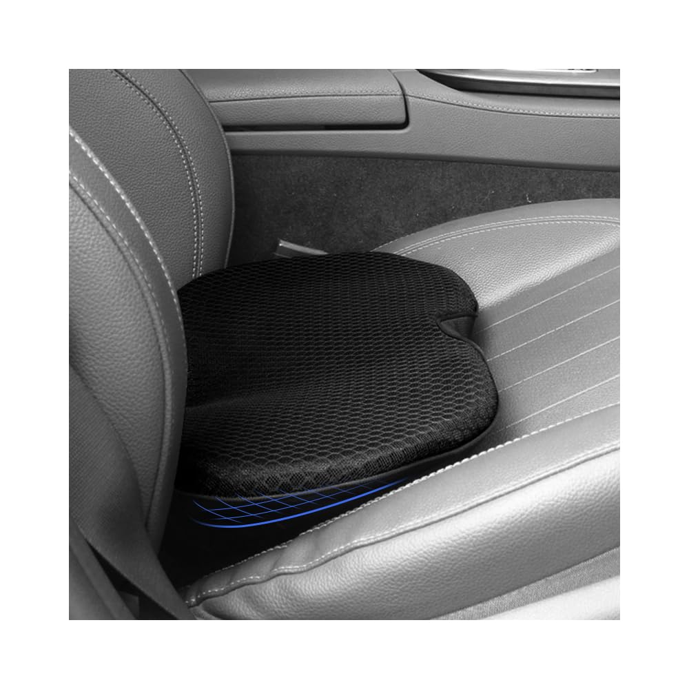 Cuscino Schiena Auto Cuscino Auto A Cuneo - Memory Foam, Antiscivolo, Per Schiena E Coccige, 41x41x10cm Cuscino Guida Comfort - Foto 3