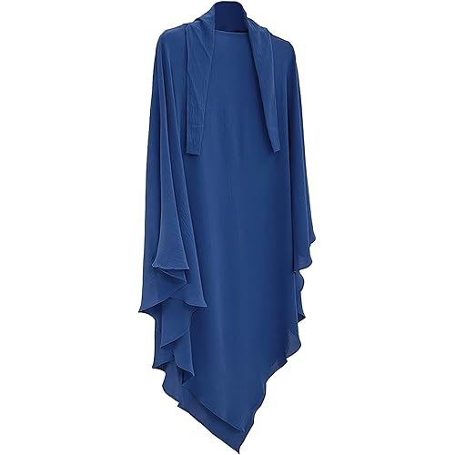 Muslim Prayer Abaya Islamic Women's Khimar Pure Color Hijab Dress Long Sleeve Dubai Kaftan