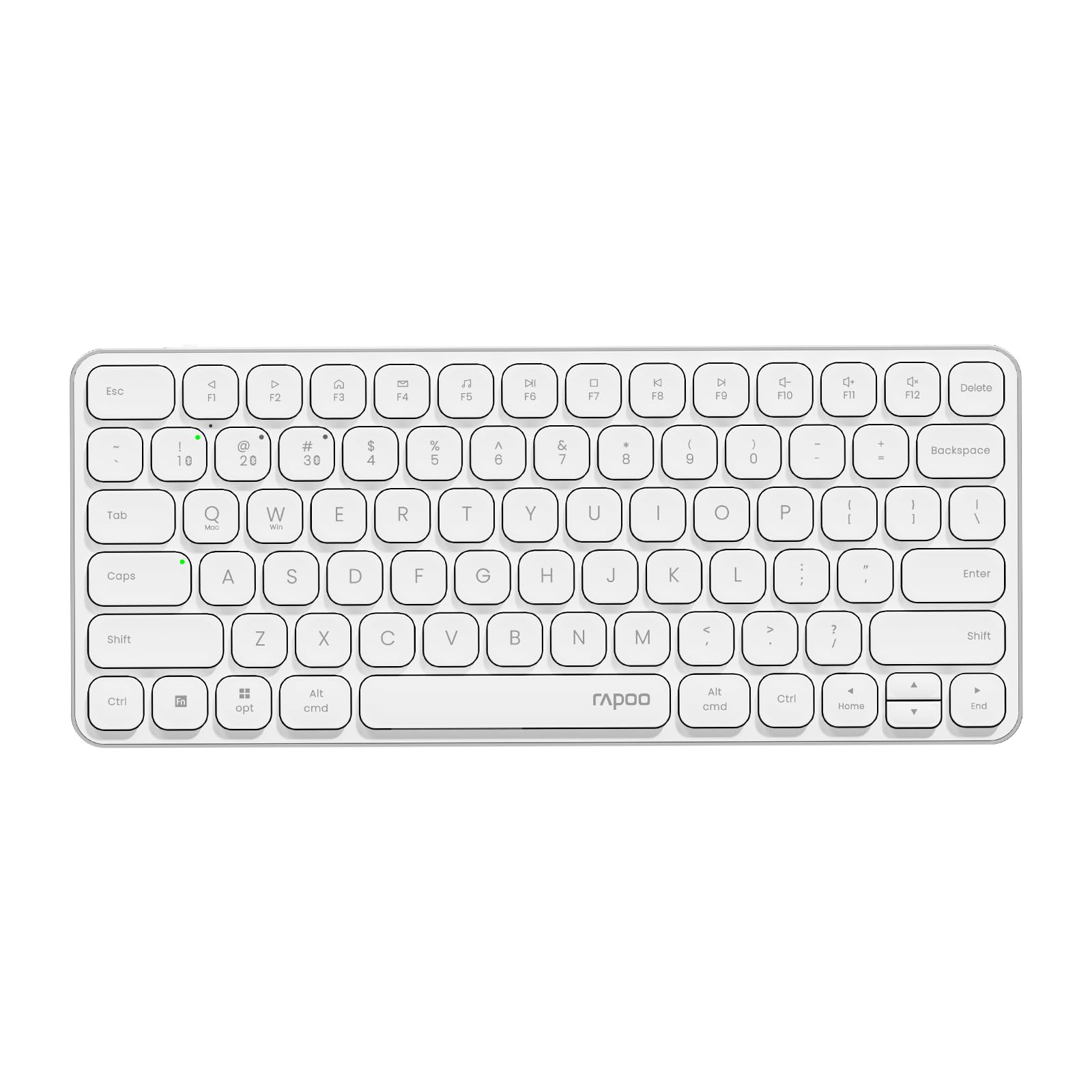RapooE9050L Multi-Device Wireless Keyboard, Blade-Series E9050L 78-Key Ultra-Thin Keyboard, Support 4 Devices, Low-Profile, Quiet, USB-C, Rechargeable, Al-Alloy Frame, for Windows/Mac/Linux/Chrome