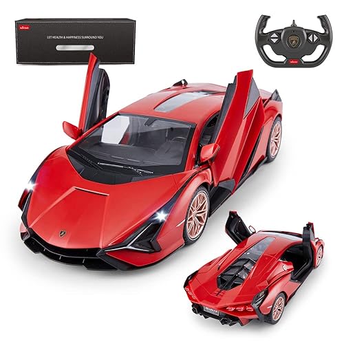 RASTAR RC Car Lamborghini Sián FKP 37 1/14 Remote Control Car, Lamborghini RC Toy for Kids Boys - RED